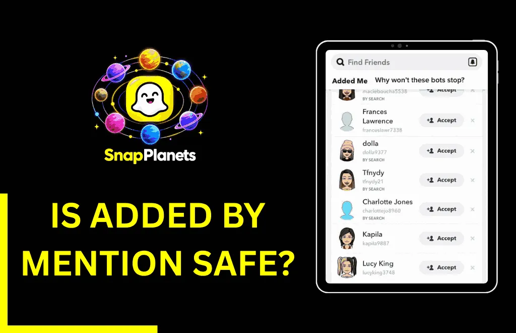 what does by mention mean on Snapchat