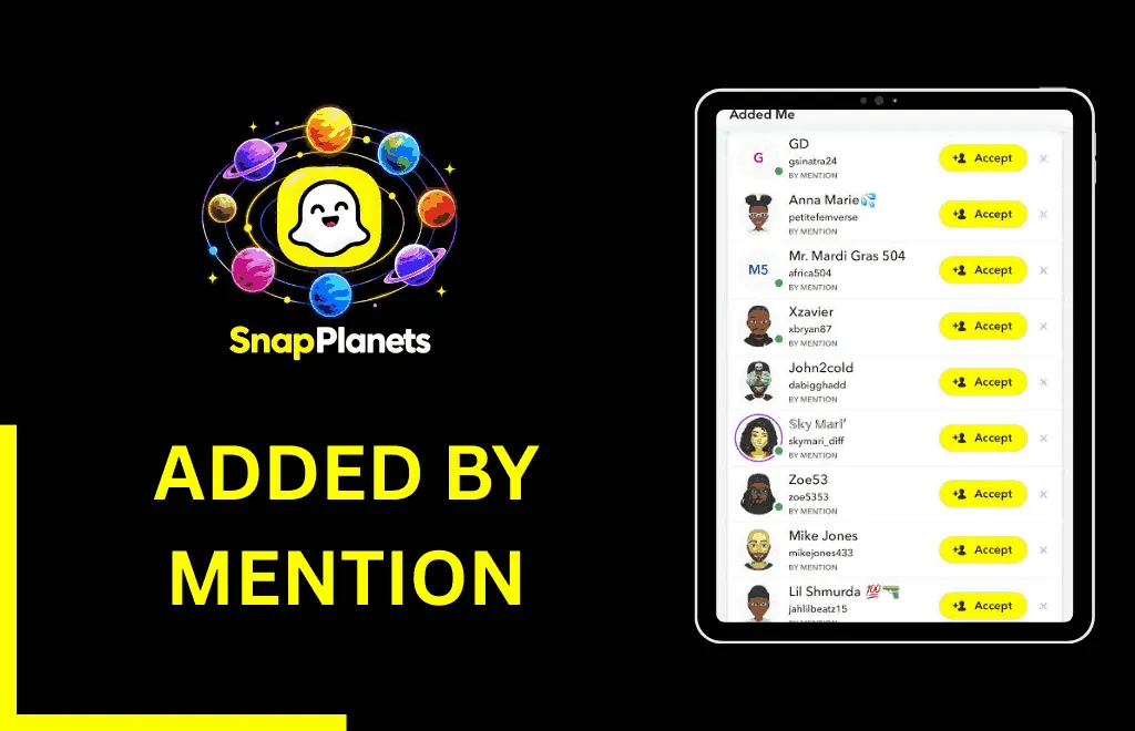 Added by mention snapchat meaning