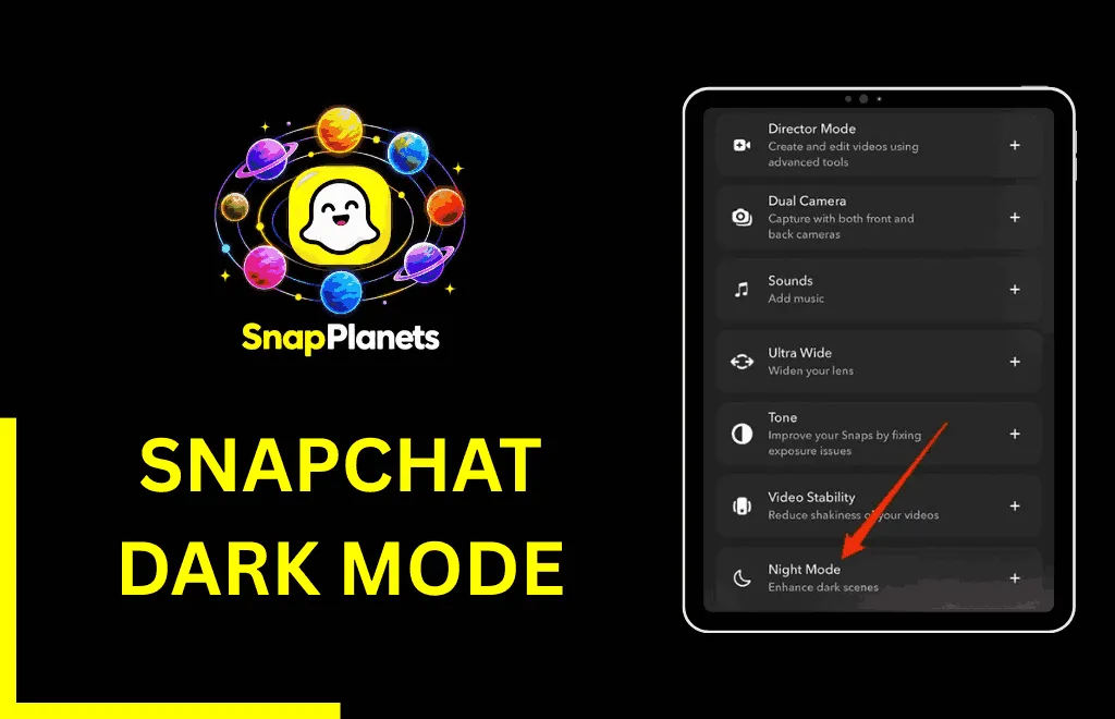 what is dark mode on snapchat