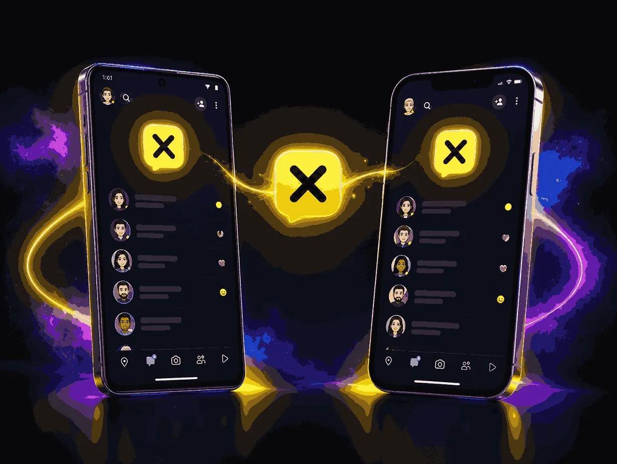 snapchat x icon on different devices