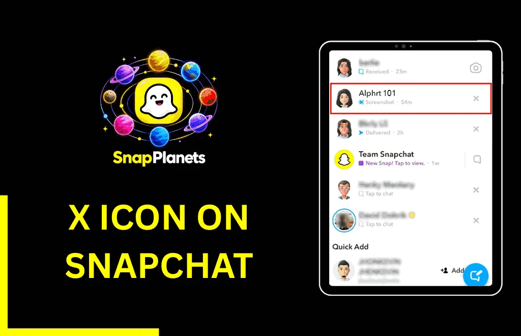 x snapchat icon meaning